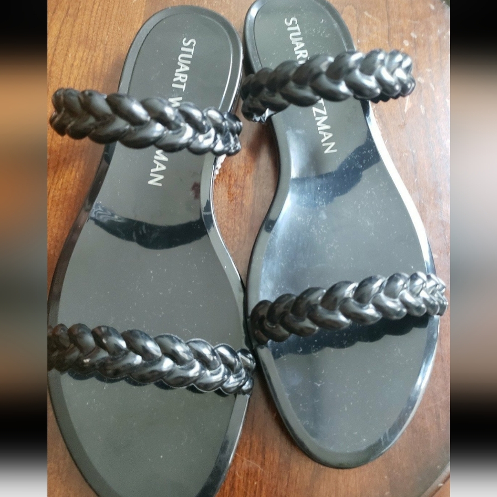 Stuart Weitzman Black Sandals 8